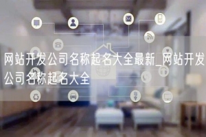 网站开发公司名称起名大全最新_网站开发公司名称起名大全